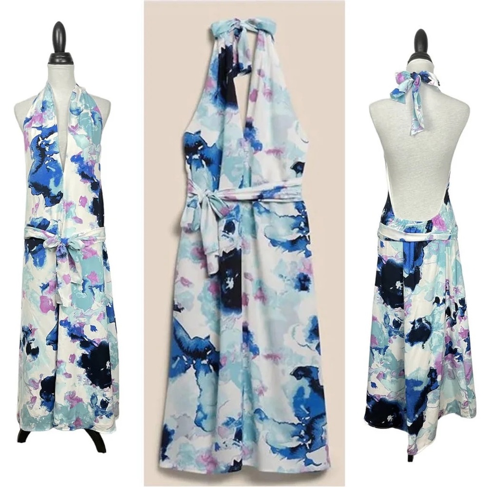 Watercolor Halter Maxi Dress - Banana Republic